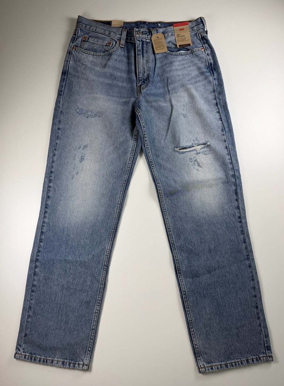 Levi's 550 Relaxed Fit Distressed Light Wash Jeans Men's 34x34 NWT